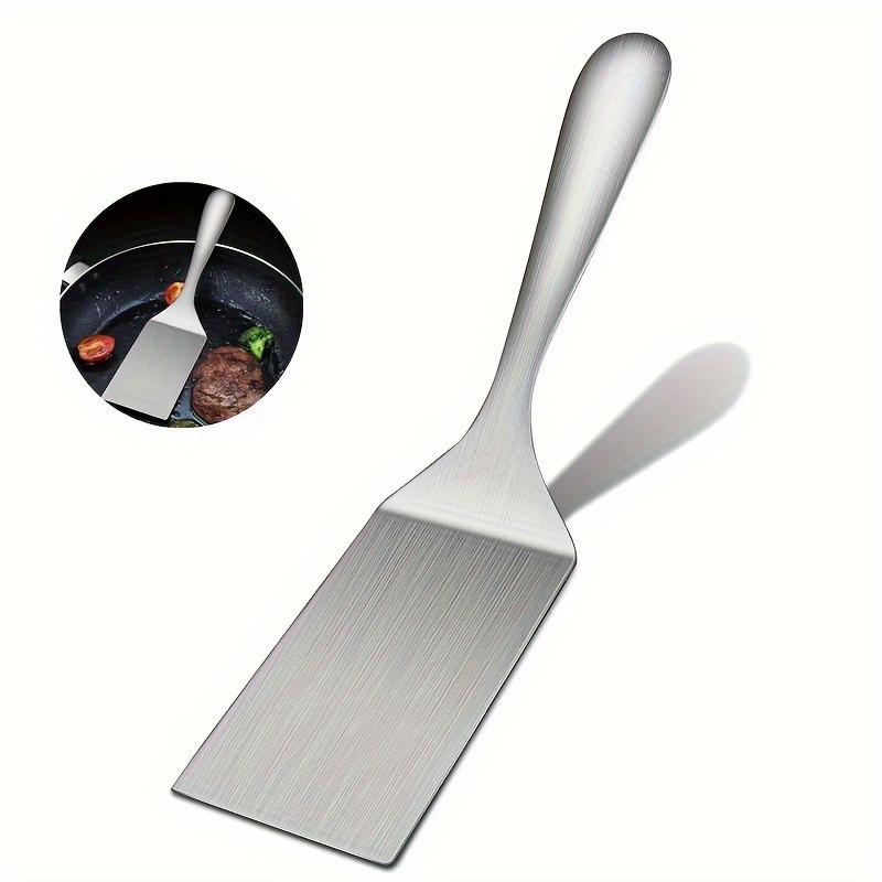 Okonomiyaki Spatula - ไม้พายสแตนเลสขนาดเล็ก, ไม้พายสำหรับย่าง, ที่พลิกอาหารสำหรับย่าง, ไม้พายทอดขนาดเล็กสแตนเลส, ที่ตักอาหารสำหรับทำอาหาร