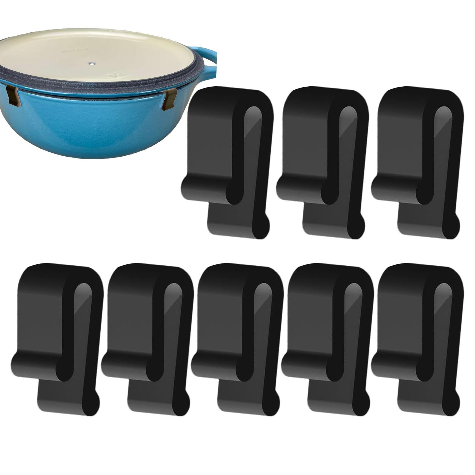 Cast Iron Corn - คลิปหนีบฝาหม้อซิลิโคนเกรดอาหาร สำหรับหม้อเหล็กหล่อ ใช้กับหม้อดัตช์โอเว่น ป้องกันการซ้อนกัน
