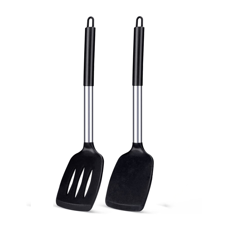Okonomiyaki Spatula - 2 ชิ้นชุดไม้พายซิลิโคนทนความร้อน Nonstick สเต็กไม้พายครัวทําอาหารเครื่องครัวชุดเครื่องมือทําอาหารไม้พายชุด
