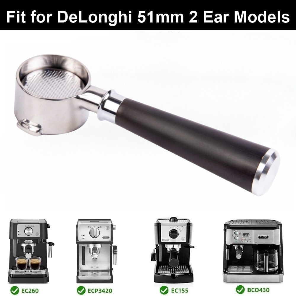 Delonghi Espresso Ecp3420 - 51 มม.Bottomless Portafilter สองหูสําหรับ Delonghi ECP35.31