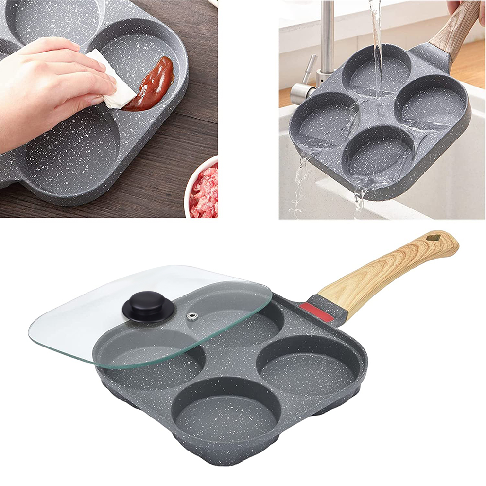 กระทะทอดไข่ 4 ช่องแบบไม่ติดกระ - Mini Pancake Griddle บทวิจารณ์และราคา