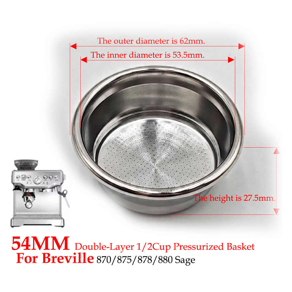 54 มม.Dual-Layer แรงดันตะกร้าก - Breville Espresso Bes870 บทวิจารณ์และราคา